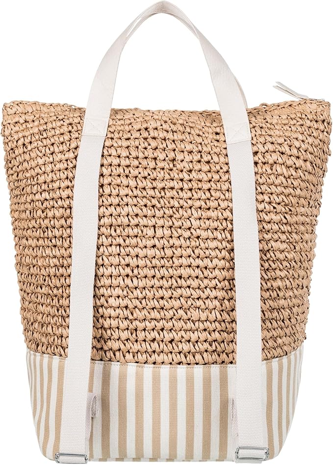 Roxy Women's Beach Tote Bag | Travel | Vacation | Straw | Lightweight | Breathable