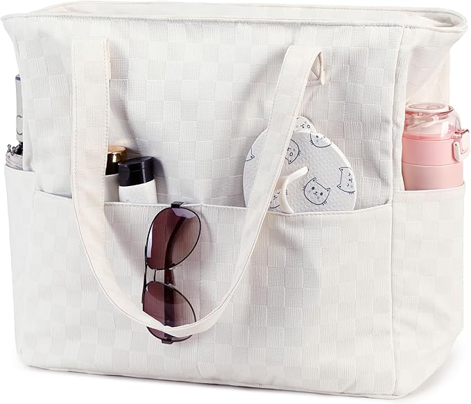 Waterproof Beach Tote Pool Bags for Women Ladies Extra Large Gym Tote Carry On Bag With Wet Compartment for Weekender Travel