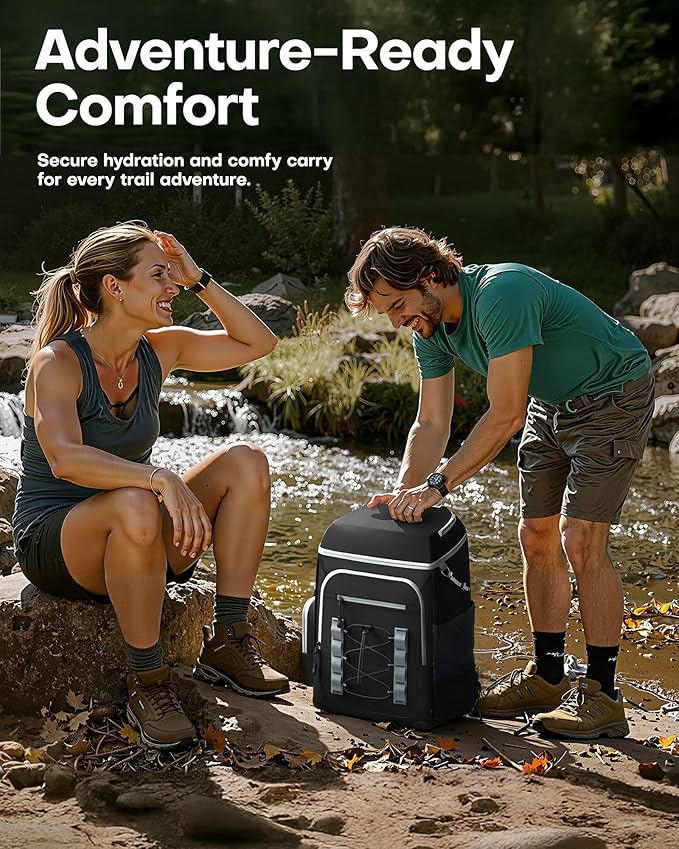 HOTOR Backpack Cooler Bag - 30/45 cans Large Backpack Coolers Insulated Leak Proof with Multiple Pockets, Small Cooler as Beach Cooler for Travel, Hiking, Camping