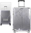 24 Inch Full Clear PVC Suitcase Cover Protectors for TSA Approved Travel Luggage Protector Covers Set Transparent Luggage Case Suitcase Suitable for 24"-25" Full Clear