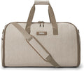 Halfday Convertible 2-in-1 Garment Duffel Weekender Bag 40L | Wrinkle-Free Travel, Hanging Suit Compartment, Shoe Pockets, Trolley Sleeve. Durable & Water-Resistant Carry-On, Stone