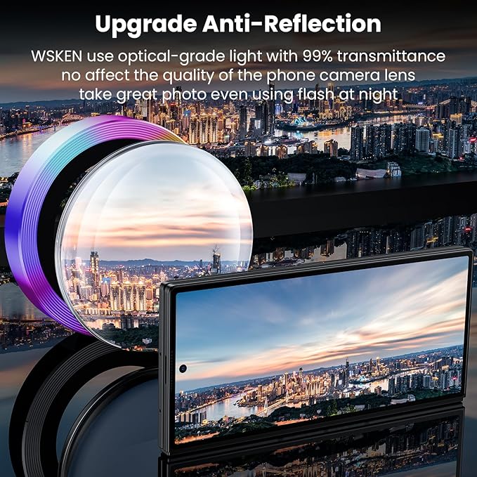 WSKEN for Z Fold 7 Camera Lens Protector Case Cover - Ultra HD Anti-Reflective Tempered Metal Glass Anti Scratch Rear Camera Screen Protector Film for Samsung Galaxy Z Fold 7 5G Accessories,Colorful