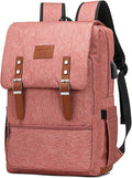 HFSX Vintage Backpack Men Women Business Travel Computer Backpack College Bookbag Stylish Water Resistant Vintage Backpack Fits 15.6 Inch Laptop