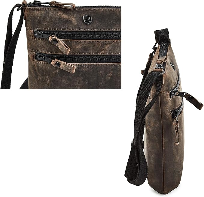 Crossbody Sling Bag for Women Small Real Leather Purse Vintage Travel Crossover Shoulder Bag Handmade