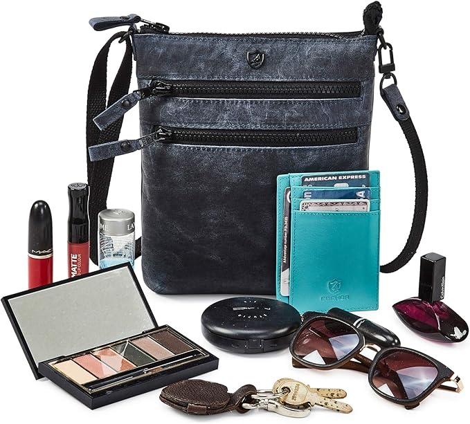 Crossbody Sling Bag for Women Small Real Leather Purse Vintage Travel Crossover Shoulder Bag Handmade
