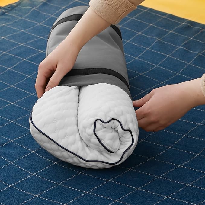 WEEKENDER Gel Memory Foam Camping Pillow - Travel Essentials & Must Haves - Camping Gear & Accessories - Contouring Neck Support - Small Size Compatible for Car, Airplane, and Beach - 1 Pack