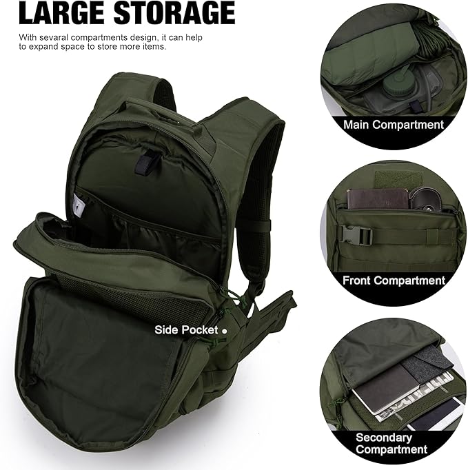 Mardingtop 35L Tactical Backpacks Molle Hiking daypacks for Camping Hiking Military Traveling Motorcycle