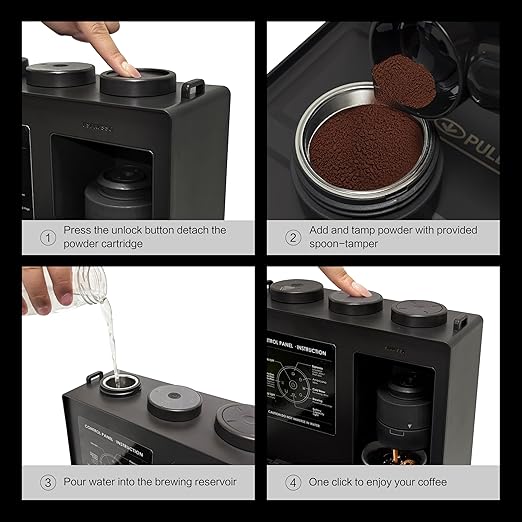 Candy™ Portable Espresso Coffee Maker with Strap for Travel, 3 in 1 One-Touch Operation, Rechargeable Up to 60 Cups(Cold), for Ground, Ideal for Camping, RV & Outdoor Use, Fast Heating in Plug-in Mode