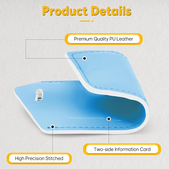 Travelambo Luggage Tags for Suitcases PU Leather Travel Tags Bag Tags Privacy Protection Travel Essentials
