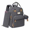 RUVALINO Diaper Bag Backpack, Multifunction Travel Pack Maternity Baby Changing Bags, Large Capacity, Waterproof, Dark Gray