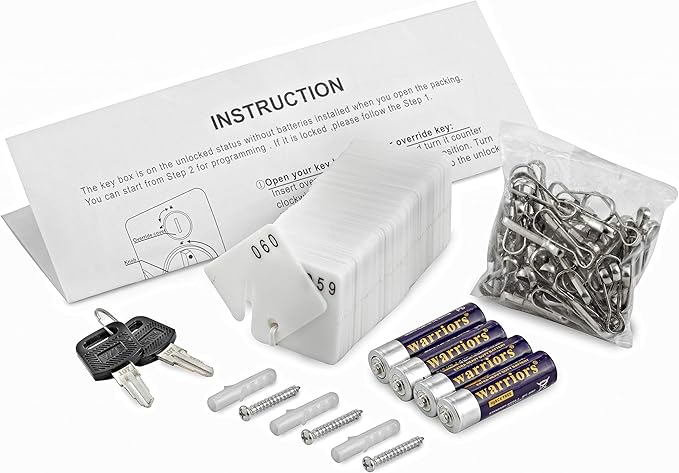 AdirOffice Key Holder Wall Mount - 60 Keys Lock Box with Code, Key Cabinet Wall Mount, Valet Parking Key Box, Car Dealer Key Cabinet - Space Saving Locking Key Box Wall Mount with Digital Lock