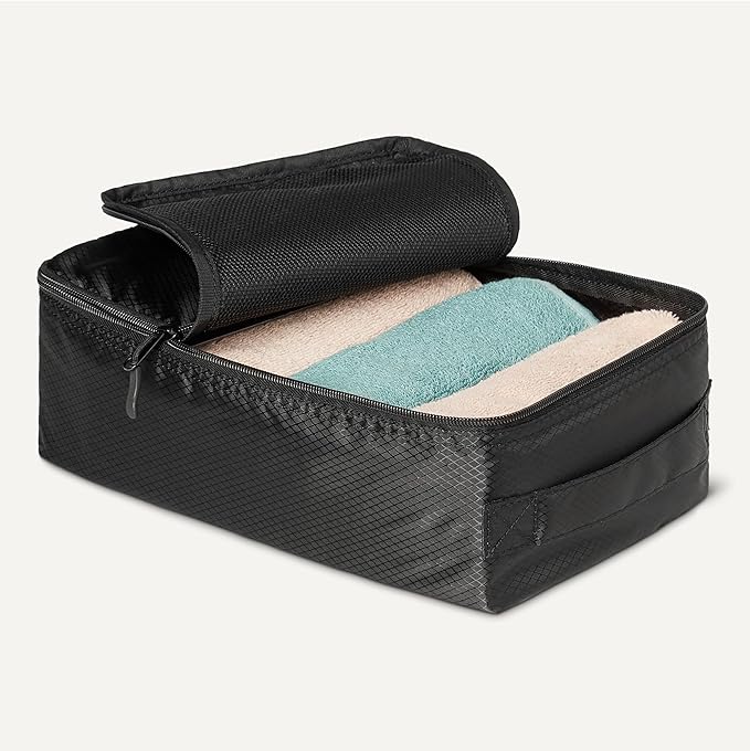 Amazon Essentials Ultralight packing Cubes Packing Organizer black 8 pack Black
