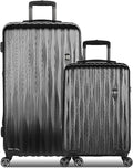 SwissGear 7272 Energie Expandable Hardside Trunk Luggage with Spinner Wheels and TSA Lock, Black, 2-Piece Trunk Set (19/29)