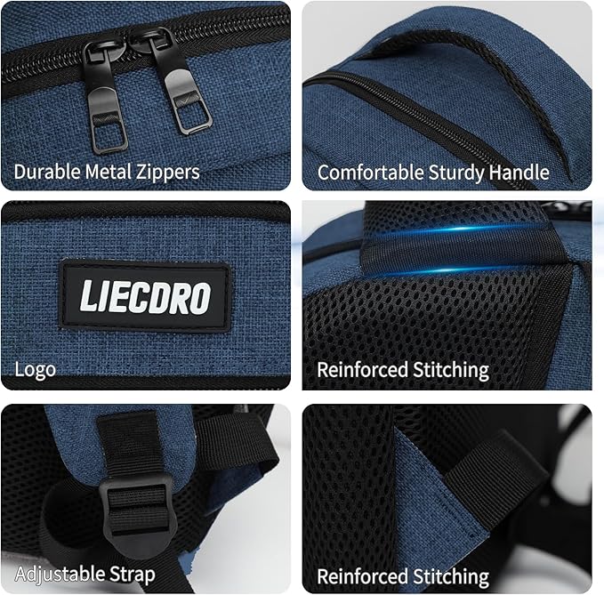 Blue Backpack for Men Women, Backpack for School, School Backpacks for Boys Girls Teens, 15.6 inch Laptop Back Pack with USB Charging Port, Large College Book Bag, Business Work Travel Bookbag