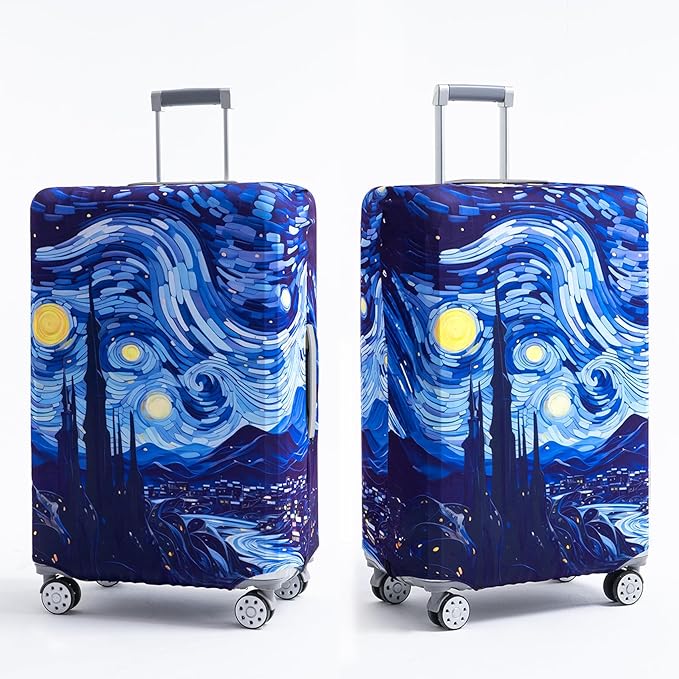 Travelkin Luggage Covers For Suitcase Tsa Approved,Suitcase Cover Protector Fit 18-32 Inch Luggage (Galaxy, L)