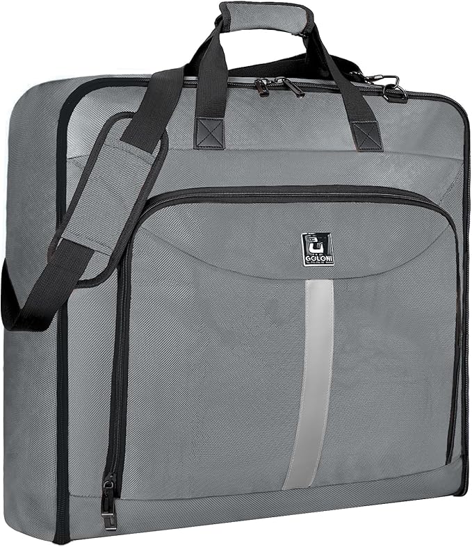 Garment Bags for travel,Hanging clothes Bag for Men Women,Suit Bags with Shoulder Strap,Wedding dress/shirt carry on luggage with fence hook,Wrinkle Free foldable duffle bag,Waterproof luux travel bag