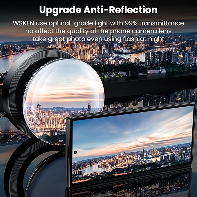 WSKEN for Z Fold 7 Camera Lens Protector Case Cover - Ultra HD Anti-Reflective Tempered Metal Glass Anti Scratch Rear Camera Screen Protector Film for Samsung Galaxy Z Fold 7 5G Accessories,Black
