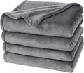 PHF Ultra Soft Fleece Blanket King Size, No Shed No Pilling Luxury Plush Cozy 300GSM Lightweight Blanket for Bed, Couch, Chair, Sofa Suitable for All Season, 108" x 90", Grey