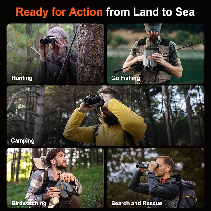 True 4K Night Vision Binoculars – Night Thunder X1 Night Vision Goggles for Adults with 3940ft Range, Full Color Photo and Video with App Control, 64GB Card for Camping & Security