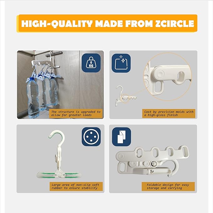 Over The Door Hooks Hanger,Foldable Portable Folding Hangers,Hanging Rack,Clips,Essentials for Cruise,Vacation,Camping,RV,Road Trip,Hotel,Business Travel, Student Apartment(White Bag)