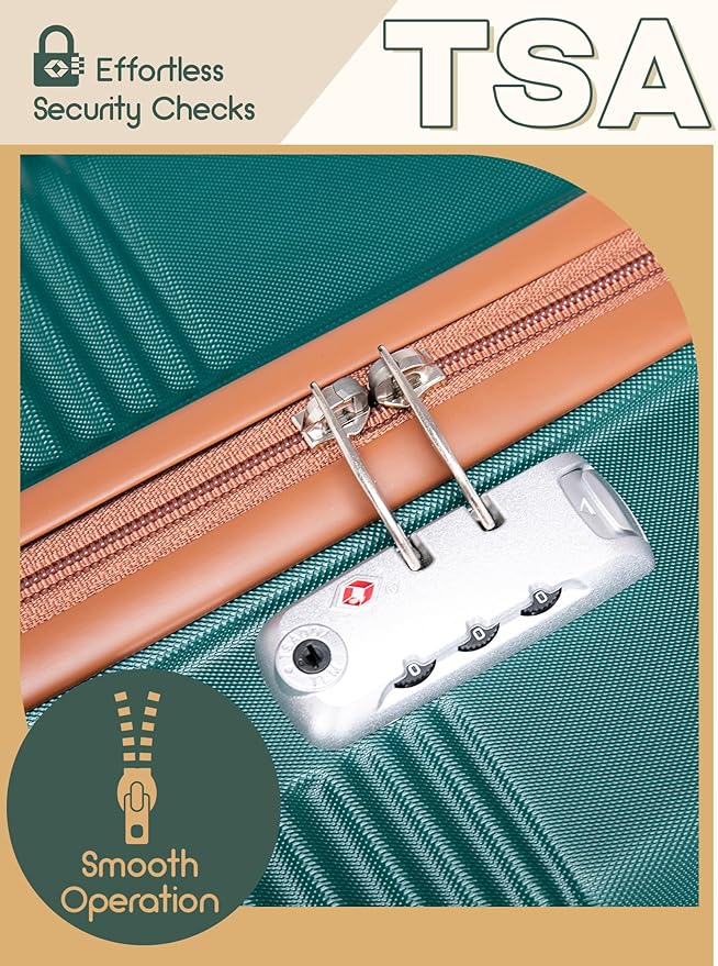 Luggage Sets 5 Piece, Suitcases with Wheels, Hardshell Suitcase Set, ABS Carry on Luggage Set with TSA Lock, Travel Luggage