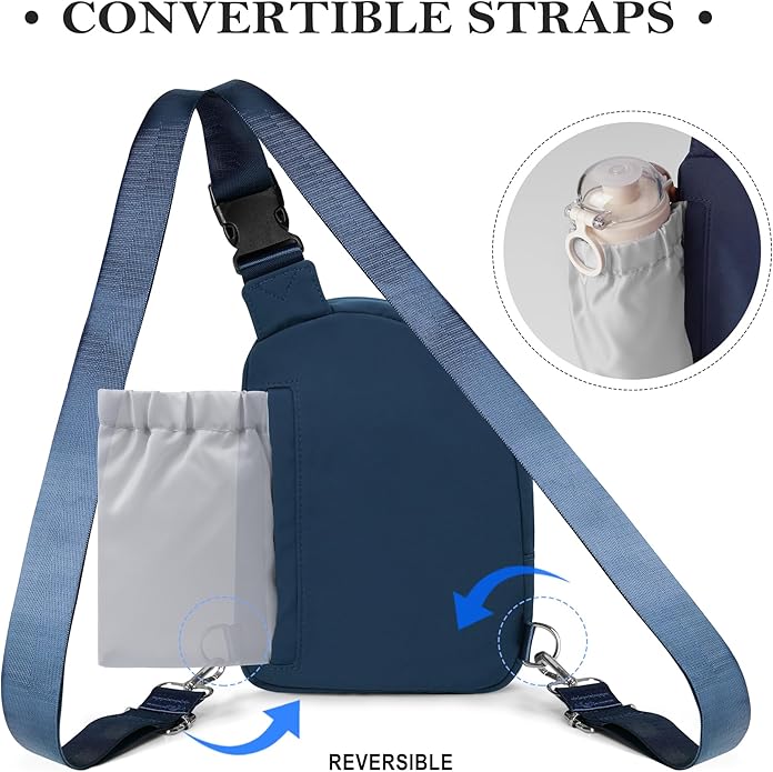 TOPEAST Anti Theft Crossbody Bag for Women Men, Small Sling Bag Crossbody Bags for Women Travel Sport Hiking Workout