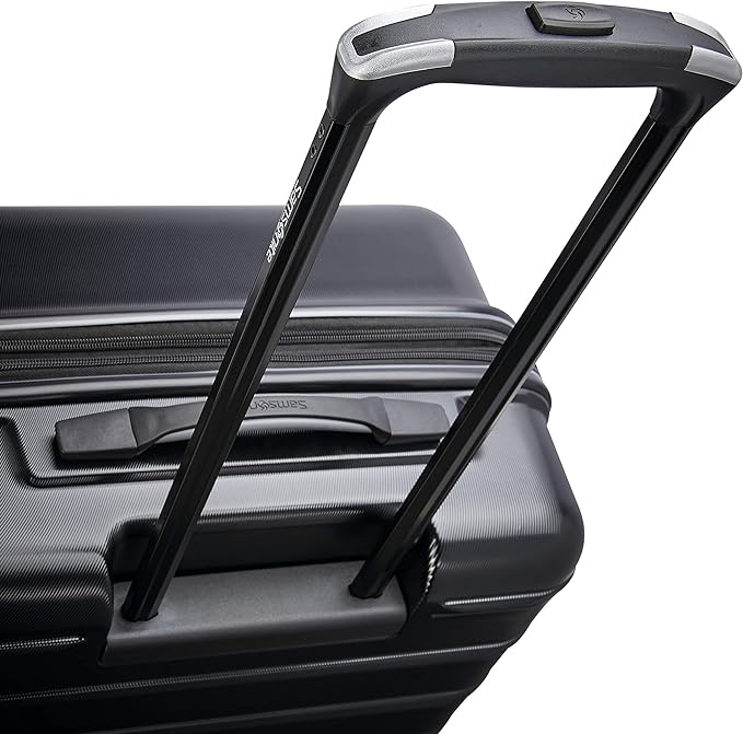 Samsonite Omni 2 Hardside Expandable Luggage with Spinner Wheels, PRO 2PC SET (CO/M), Midnight Black
