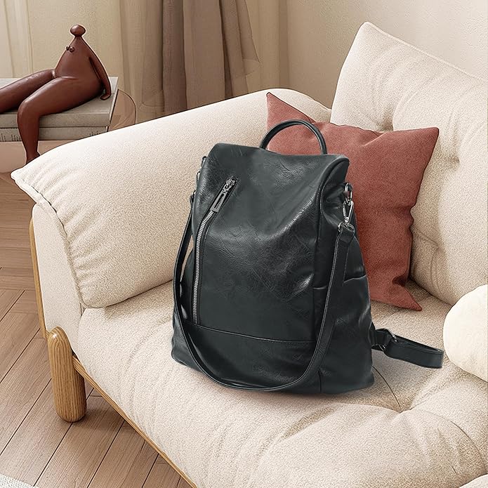 Women Backpack Purse PU Leather Anti-theft Casual Shoulder Bag Fashion Ladies Satchel Bags