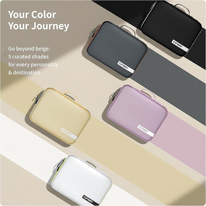 Cipway 5 Set Packing Cubes for Travel Suitcase Organizer for Accessories Luggage Carry On Suitcase Lightweight Mauve Pink