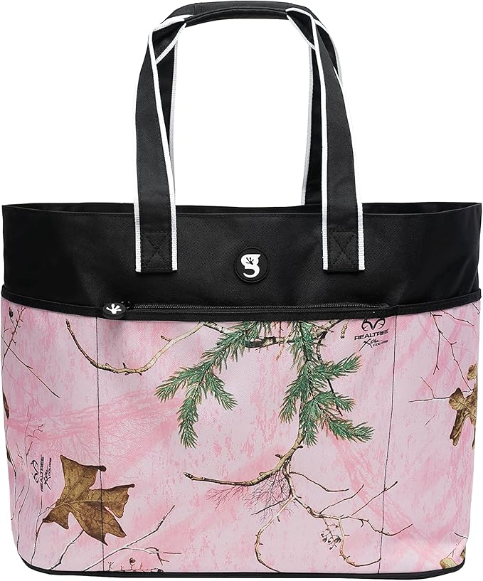 geckobrands Oversized Beach Tote – Large and Stylish Beach Bag with 4 Exterior Pockets and Zippered Internal Compartment