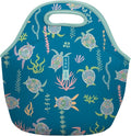 Sok It LunchTote Zippered Bag Insulated Neoprene Caddy (Turtle-y Awesome, Large 4.5 Quart Lunch Tote)
