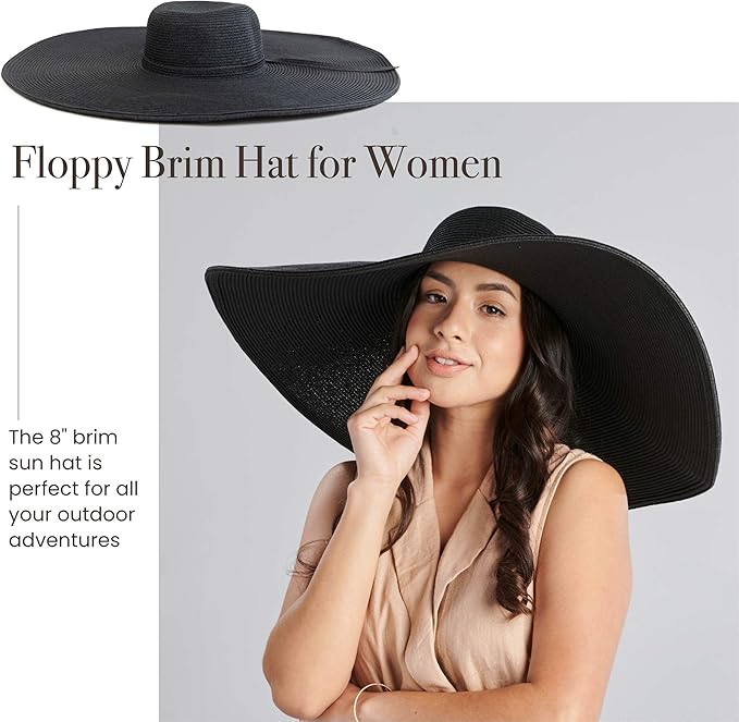 San Diego Hat Company Women's Ultrabraid X-Large Brim Hat, Adjustable Sun Hat with UPF 50+