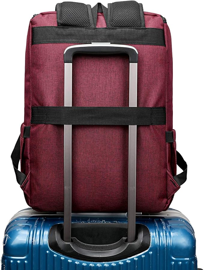 YALUNDISI Vintage Backpack Travel Laptop Backpack with usb Charging Port for Women & Men College Backpack Fits 15.6 Inch Laptop Red