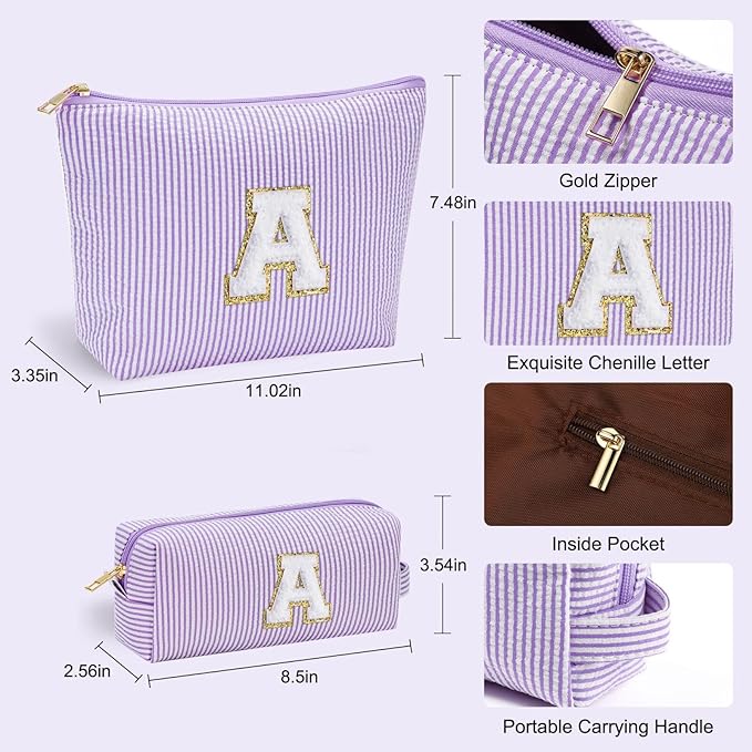 YOOLIFE Gifts for Women - Makeup Bag Organizer, Cute Skincare Bag - Personalized Best Friend, Wife, Mom Birthday & Valentine's Day Gift - Purple