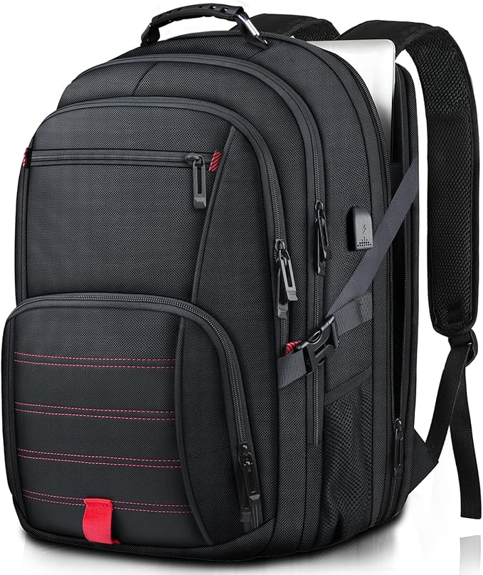 50L Travel Backpack, Extra Large Backpack, Laptop Backpack for Men, big Backpack, Water Resistant TSA Approved Business Work College School Computer Bag with USB Port, Fits 17 Inch Laptops