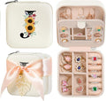 AYGXU Travel Jewelry Box for Women and Girls - Small Case With Initial A-Z - Teacher Gifts