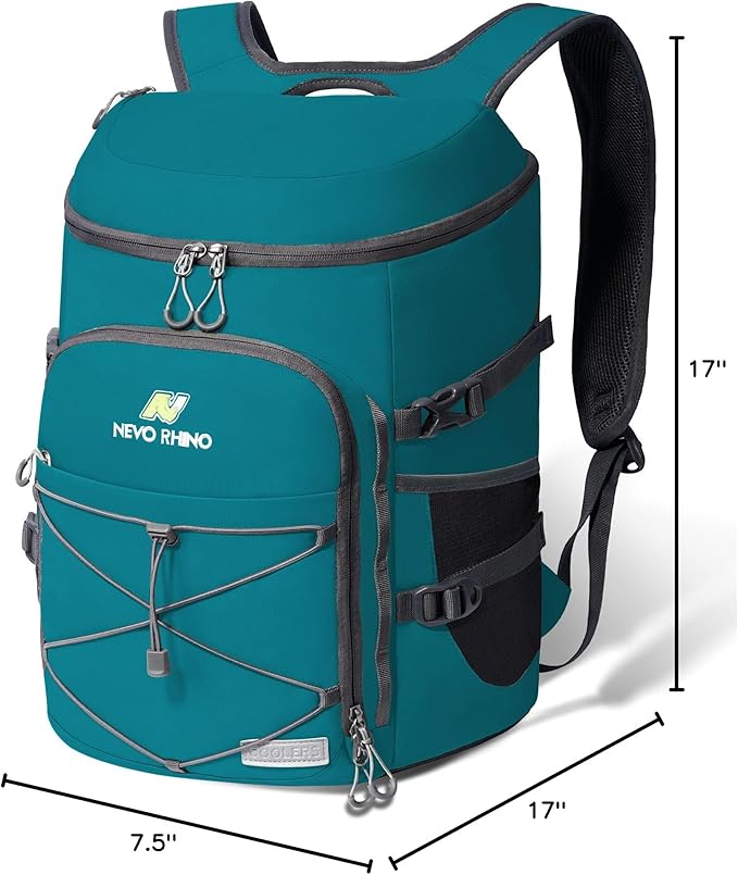 N NEVO RHINO Backpack Coolers Insulated Leak Proof 36/54 Cans,Portable Lightweight Waterproof Insulated Cooler Backpack for Men & Women Ideal for Camping,Travel,Beach,Picnics,Lunch & Day Trips