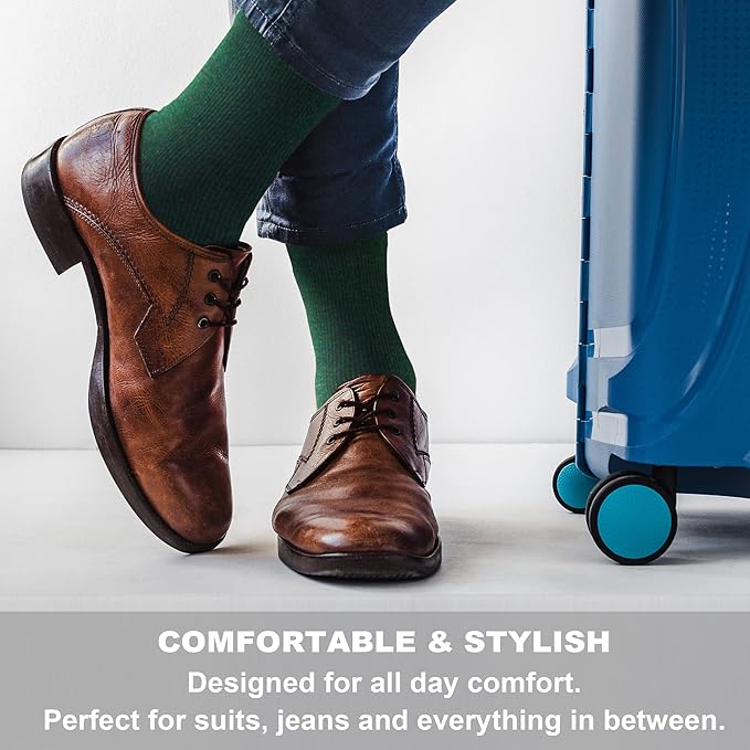NEWZILL Copper Compression Socks for Women & Men 15-20mmHg Cotton Rich Odor Control Dress Socks for Business Casual Running Medical Athletic Support, Edema Diabetic Relief