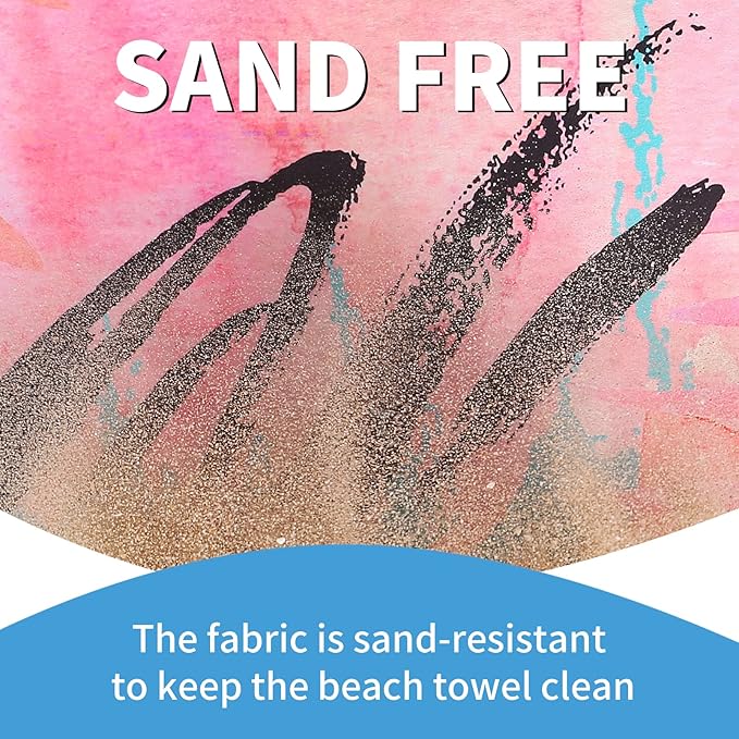 6 Pack Lightweight Thin Beach Towel Oversized 71"x32" Big Extra Large Microfiber Sand Free Towels for Adult Quick Dry Travel Camping Beach Accessories Vacation Essential Gift Turtles Shell Stripe Leaf