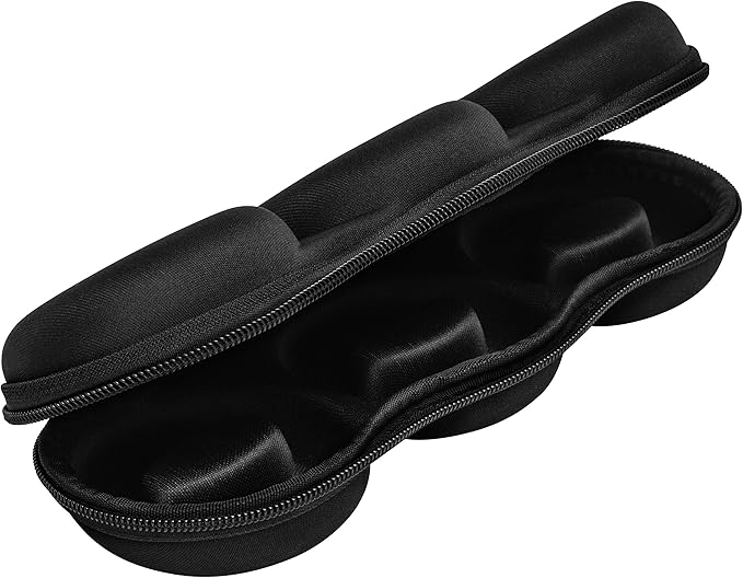Triple Watch Travel Case Storage Organizer For 3 Watches | Tough Portable Protection w/Zipper Fits All Wristwatches & Smart Watches Up To 50mm (Black)