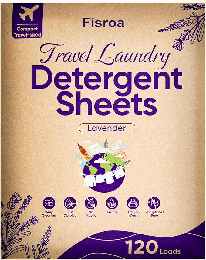 Eco-friendly Laundry Detergent Sheets - 120 Loads, Plastic-Free Washer Strips, Lavender Liquidless Laundry Sheets