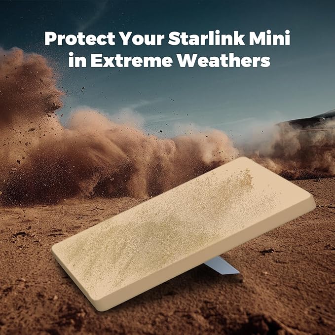 Starlink Mini Protective Cover Case, Starlink Mini Accessories Silicone Protective Case for Starlink Mini Dish Khaki