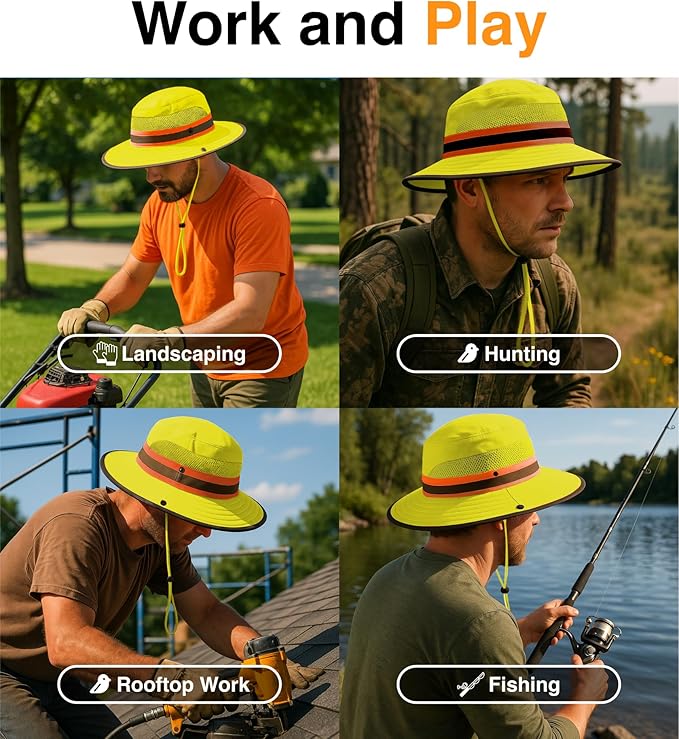 GearTOP Safari Sun Hat for Men and Sun Hats for Women UV Protection UPF 50+ Hiking, Gardening, Fishing