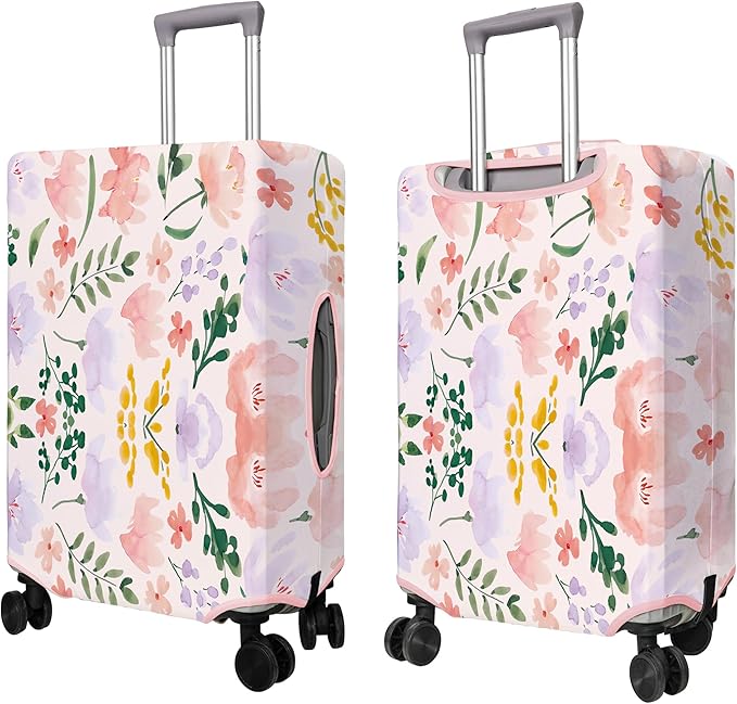Travel Luggage Cover Suitcase Protector Fits 18-32 Inch Wheel Covers PatternedTravel Related Items Flower Luggage Protector Elastic XL