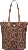 Roxy Women's Beach Tote Bag | Travel | Vacation | Straw | Lightweight | Breathable