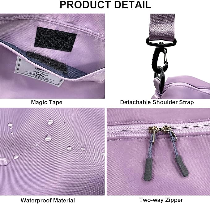 Travel Duffle Bag, Waterproof Sport Tote Gym Bag for Women Men, Overnight Weekender Carry On Bag with Wet Pocket