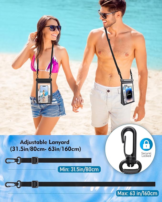 Large Capacity Waterproof Phone Pouch, Floating Dry Bag for iPhone 16 13 12 11 Pro Max Galaxy S22 S21 Waterproof Bag Sunscreen Glasses Storage Dry Pouch for Swimming Rafting Boating