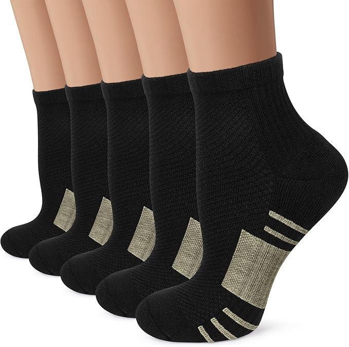 Iseasoo Copper Compression Socks for Men & Women – Plantar Fasciitis Relief, Ankle Support & Circulation – Running & Recovery
