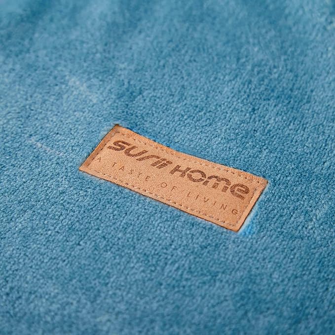 Surii Home Luxury Microfiber Flannel Blanket, Super Soft, Warm, Cozy, Fluffy, and Breathable, Perfect Throws for Bed, Couch, Sofa, for All Season Use. 350GSM King Size 108x90 Inches(Sky Blue)