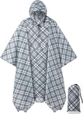 salamra Hooded Rain Poncho Waterproof Raincoat Jacket for Men/Women/Adults with Pocket